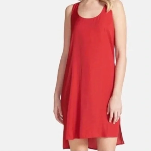 Elegant Red Tie Back Sleeveless Dress - Picture 2 of 6